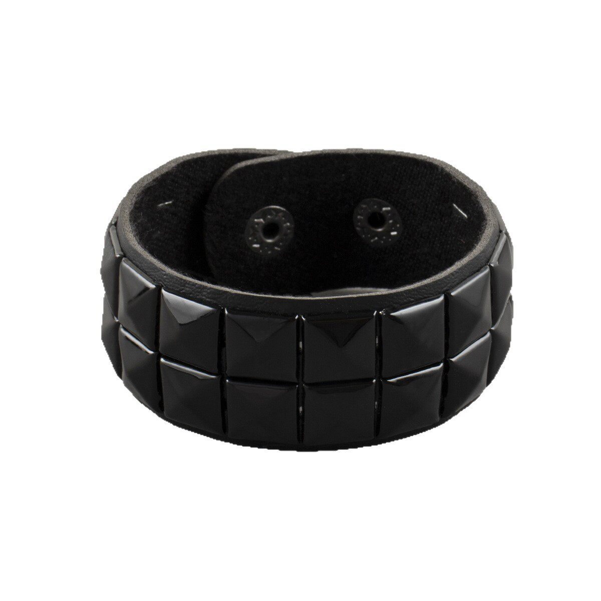 Cross-Border European and American Punk Wide Square Nail Wide Bracelet Men's Bracelet Personalized Rivet Fashion Casual Bracelet Jewelry