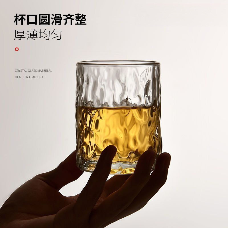 Japanese-Style Glacier Glass Whiskey Glass Beer Glass Home High-Value Light Luxury Glass Cup Liquor Glass Drinking Glass