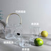 Chrysanthemum-Patterned Glass Spray-Type Teapot, Electric Ceramic Stove Tea-Making Utensil, Water-Boiling Teapot with Handle, Stove-Side Teapot