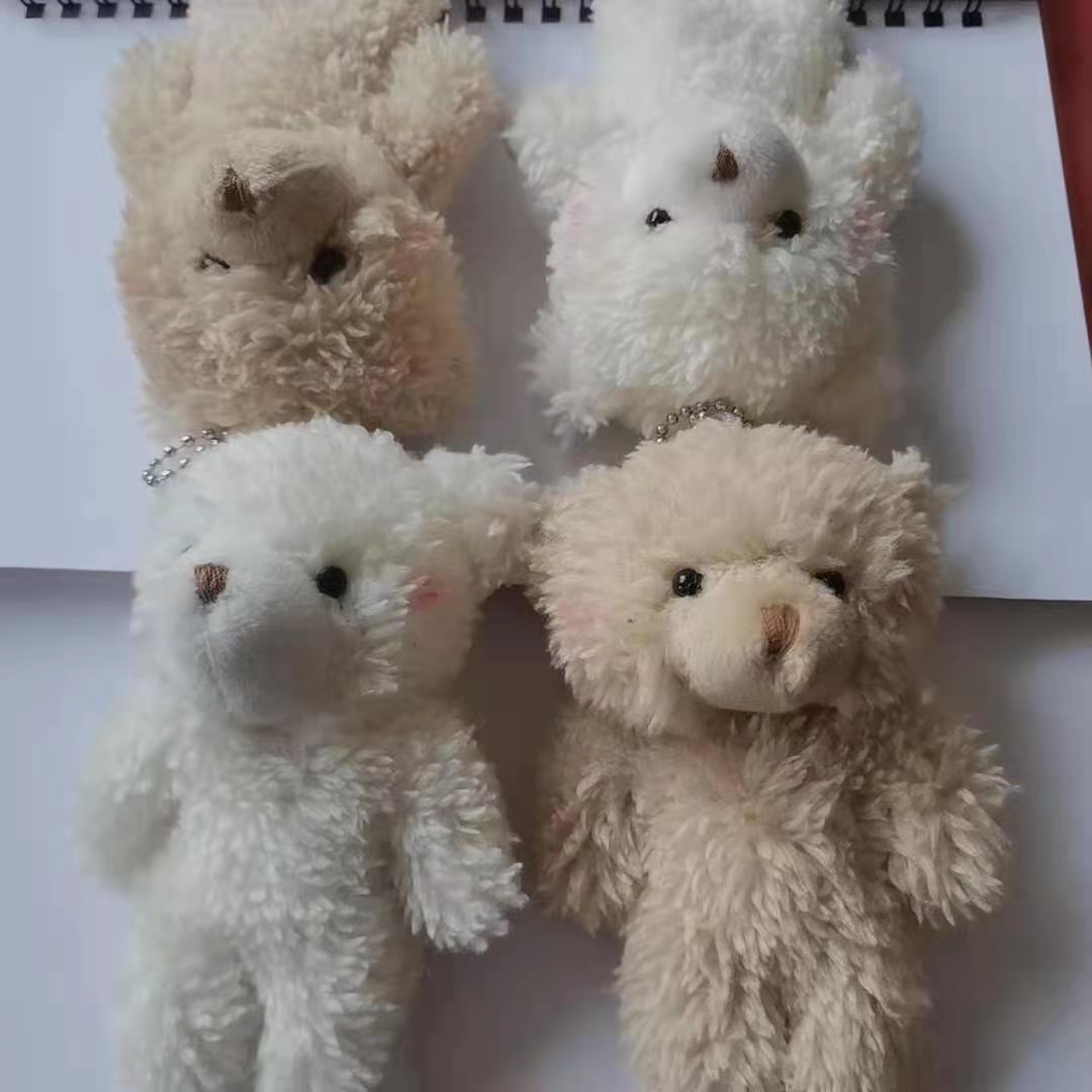 New cute blush one-piece bear plush bear bead chain mobile p...