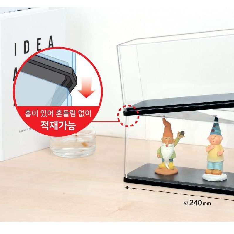 Factory Direct Sales Two-Dimensional Storage Rack Transparent Acrylic Storage Desktop Organizer Transparent Plastic Display Rack