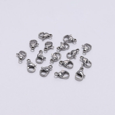 Stainless Steel Jewelry Accessories No. 15 Lobster Clasp Necklace Head Jewelry Buckle Semi-Finished Bracelet Accessories Buckle
