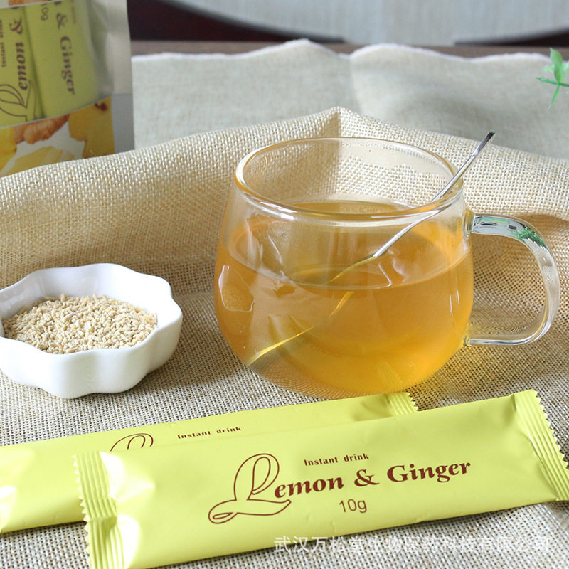 Lemon & Ginger Tea Cross-border Tea Raising Fast Instant Granular Tea Export Foreign Trade Lemon Ginger Tea Wansong
