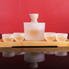 Japanese Hammered Sake Pot Glass Wine Warmer Set Household Warm Rice Wine Hot Pot White Wine Cup Ice Wine Set Ornaments