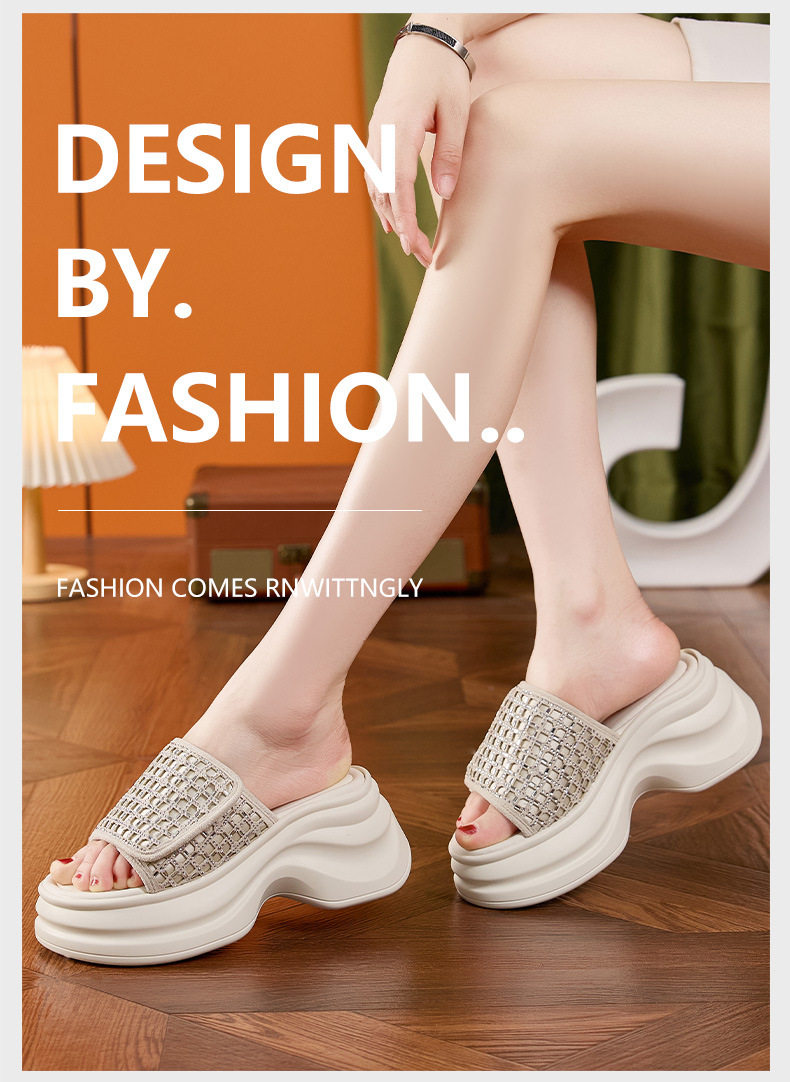 Dép sandal nữ quai chữ V đơn giản, chất liệu PU, đế xốp nhẹ — Trắng, Đen chi tiết 10