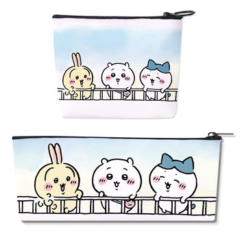 New Cartoon Pu Jiyikawa Pencil Case Large Capacity Student Stationery Bag Children's Storage Bag School Supplies Wholesale