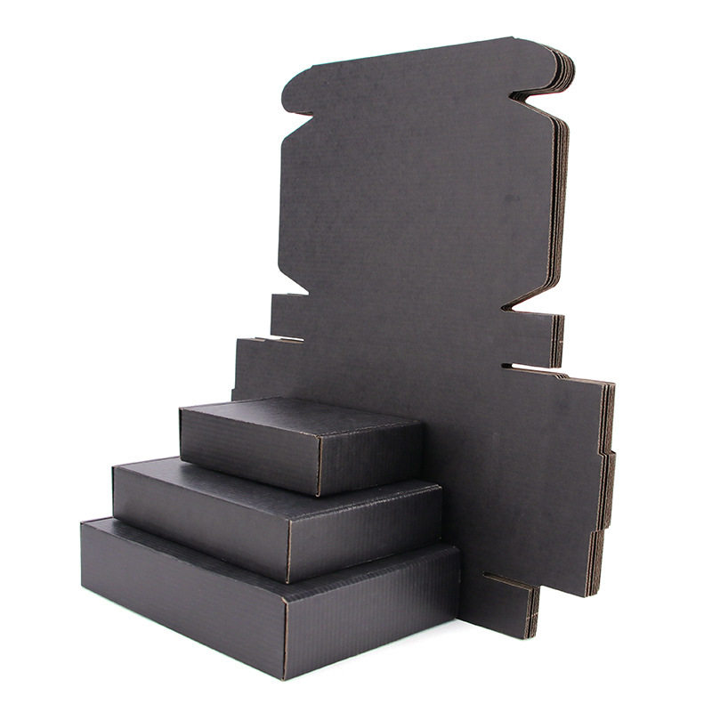 Black Airplane Box 3-layer Corrugated Paper Packaging Clothing E-commerce Transportation Storage Packaging Express Carton