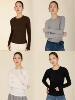 Autumn and Winter Tencel Wool Raglan Sleeve Bottoming Shirt for Women, Soft and Waxy, Skin-Friendly, Breathable and Slimming Look, Long-Sleeved Top