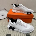 White leather with black label