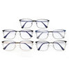 Cross-Border Eyebrow Metal Square Frame Business Men's and Women's Glasses Frame Anti-Blue Light Flat Mirror Can Be Matched with Myopia Glasses Frame