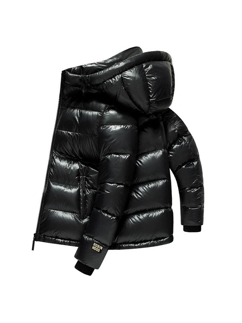 Couple's Thickened Hooded down Jacket 2025 Winter New Couple's Wear for Young and Middle-Aged Casual Versatile Glossy down Jacket