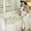 Board Room Knitted Yarn-Dyed Tassel Blanket and Towel Throw Blanket Sofa Towel Bedside Flag Hotel Blanket Blanket Wholesale