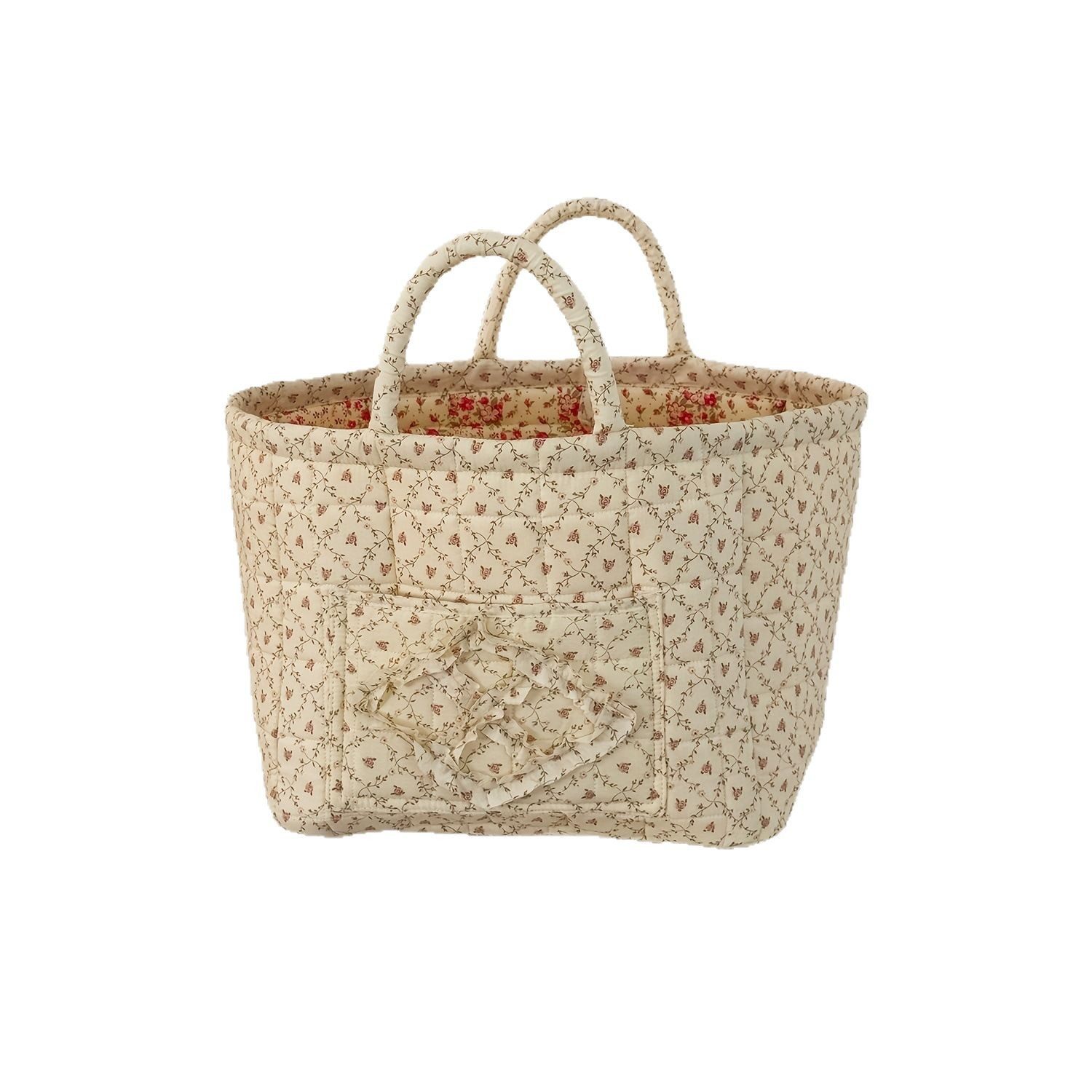 Floral High-value Lightweight Dirty Clothes Storage Basket Sweet Fresh Style Foldable Portable Storage Box