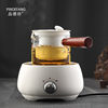 Glass teapot suit kung fu tea set household ceramic liner filter side handle tea maker automatic tea making electric ceramic stove