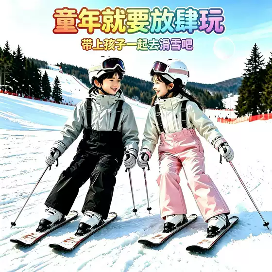 Outdoor Ski Pants for Children, down Pants with Suspenders, Winter Thickened, Fashionable Loose Fit, 90% Down, Windproof and Warm Pants
