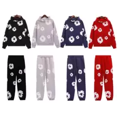 E-commerce Street Trendy Sweatshirt Hip-hop Kapok Printed suit High Street Loose Hooded Sweatshirt