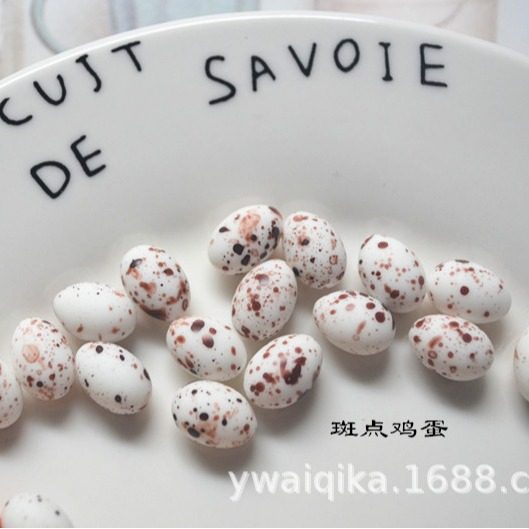 diy仿真食玩微景观摆件饰品 迷你小鸡蛋 鹌鹑蛋 手机美容树脂配件