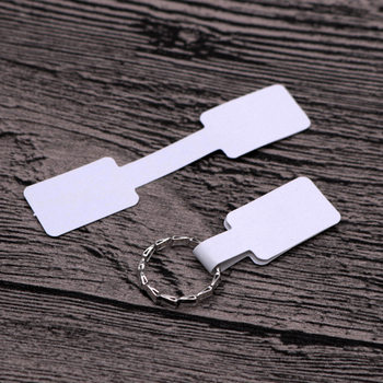 Factory direct white adhesive square head jewelry label bracelet necklace ring tag tag tag stickers