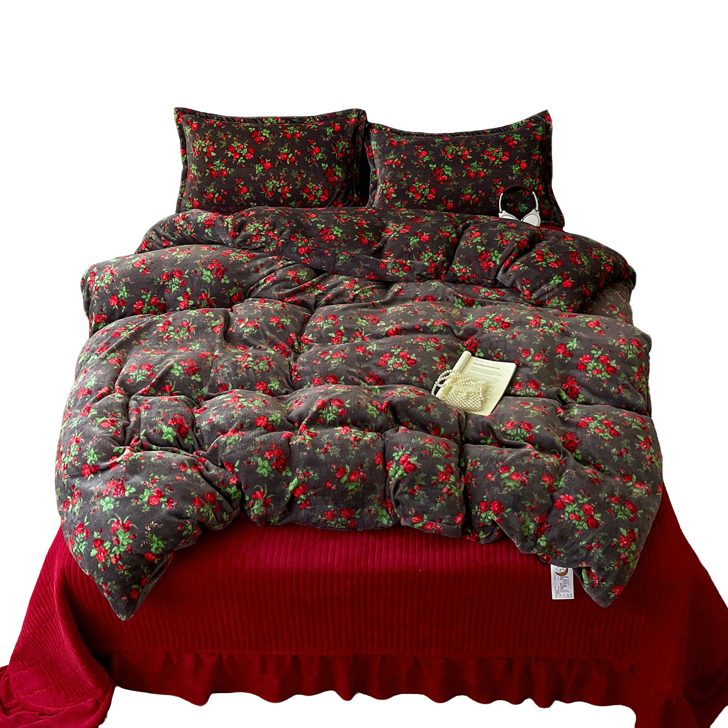 2025 New A-Grade Milk Velvet Four-Piece Bedding Set, Thickened and Warm Blanket, Bed Sheet, Duvet Cover, Bedding