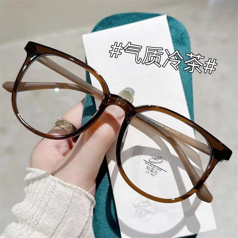 New Personalized Anti-Blue Light Glasses, Large Frame, Black Frame, Equipped with Prescription Glasses, Flat Glasses, Myopia Glasses, Free Shipping