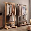 Clothes Rack Floor-Standing Bedroom Simple Indoor Clothes Hanging Rod Household Coat Rack Simple Modern Solid Wood Clothes Hanging Rack