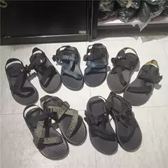 Manufacturer Wholesale Chaco Colorful Water-Resistant Webbing Men's Sandals with Cross Adjustable Straps Beach Shoes