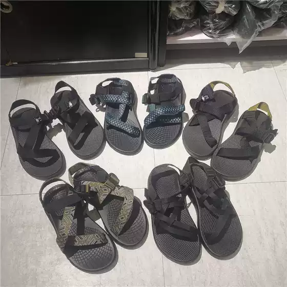 Manufacturer Wholesale Chaco Colorful Water-Resistant Webbing Men's Sandals with Cross Adjustable Straps Beach Shoes