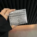 Silver crocodile pattern diamond crow mark