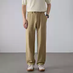 Men's Casual Loose Straight-Leg Trousers in Lightweight Tencel Fabric, Premium Flowy Drape, Summer New Arrival, Wholesale & Versatile