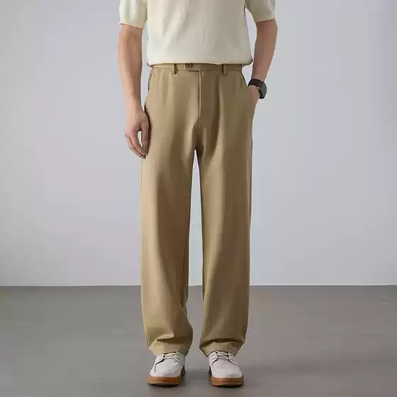 Men's Casual Loose Straight-Leg Trousers in Lightweight Tencel Fabric, Premium Flowy Drape, Summer New Arrival, Wholesale & Versatile