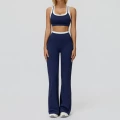 3129 bra + 3129-2 wide-leg flare pants – badge blue