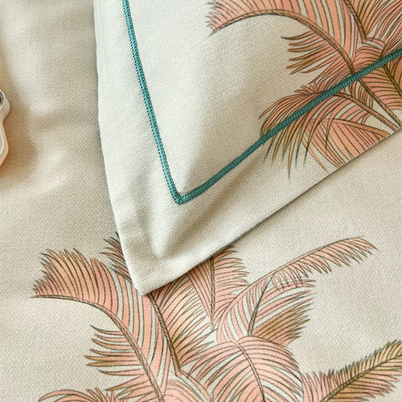 Class A 100 Xinjiang cotton sanding four-piece set thickened cotton long staple cotton printed bed sheet quilt cover bedding