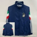 Italian sapphire blue single-sided embroidered windbreaker