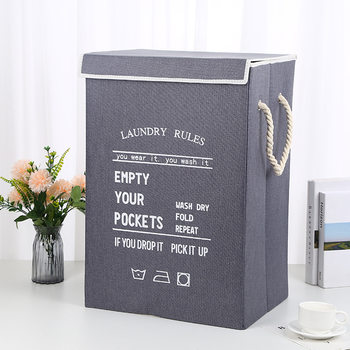 Dirty clothes basket clothes storage basket quilt storage box wholesale cotton linen cloth sundries home large foldable storage