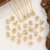 European and American Cross-Border DIY Personalized English Name Alphanumeric Necklace Zircon Letter Pendant Clavicle Chain Wholesale