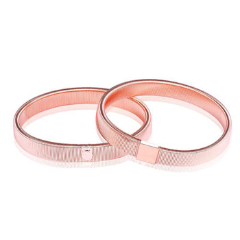 Kakutong European and American Fashion Rose Gold Spring Bracelet Elastic Armband Men's Bracelet Sleeve Cuffs Men's Hand Decoration