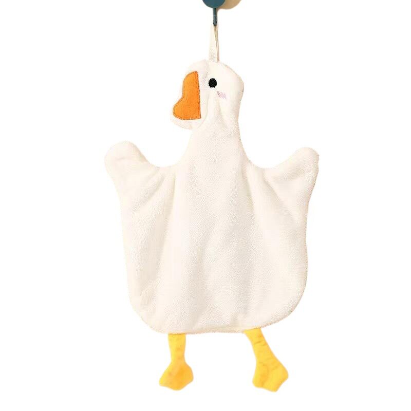 Big Goose Hand Towel Hanging Cute Hand Towel Children's Cartoon Hand Wiping Small Towel Absorbent Cute Handkerchief Slippery Towel