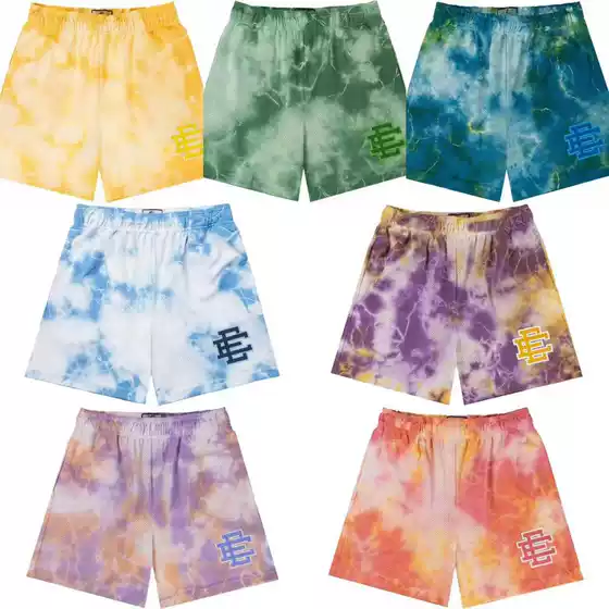 New EE casual shorts men's fitness muscle training running pants mesh sports European and American fashion brand manufacturers direct supply