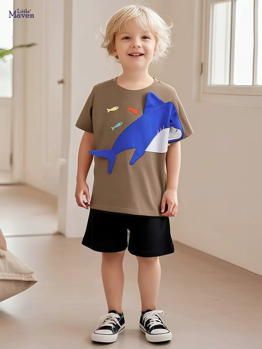 Vente en gros ensemble enfant usine, tenue deux pièces été