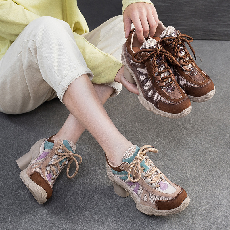 Giày Cao Gót Nữ Thoáng Khí Hàng Mùa Xuân Thu Đông