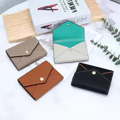 First-Layer Cowhide Short Wallet with Contrasting Colors, 2026 New Fashion Style, Patchwork Folding Coin Purse, Id Card Storage