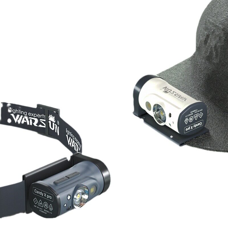 Wallson Candyx Headlight Sensor Headlight Cap Clip Strong Light Super Bright Charging Fishing Special Night Fishing Head-Mounted Head-Mounted Light
