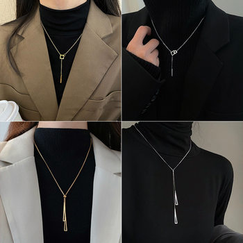 Autumn and Winter Sweater Chain, No Need to Take Off Trendy Necklace When Sleeping, Accessible Luxury Niche High-End Long Style with Bottoming Shirt Accessories Trendy