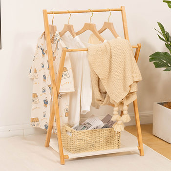 Coat Rack Cross Modern Multi-Functional Clothes Artifact Bedside Bedroom Small Kidsren's Clothes Drying Rack Floor-Standing Clothes Rack