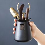 Чайная церемония из черного дерева 6 джентльменских инструментов для приготовления чая Tea art чайный нож чайный зажим пинцет Шесть джентльменских аксессуаров для чайного сервиза высокого класса