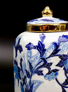 青花瓷装饰品客厅摆件玄关工艺品