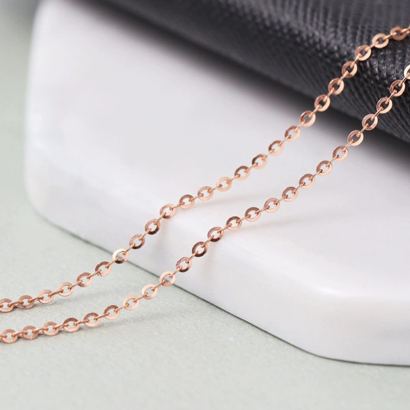 Aiyu Color-Preserving Chain Box Chain Gold-Plated Clavicle Chain O-Shaped Chain Women's Necklace Alloy Chain Ay1122221