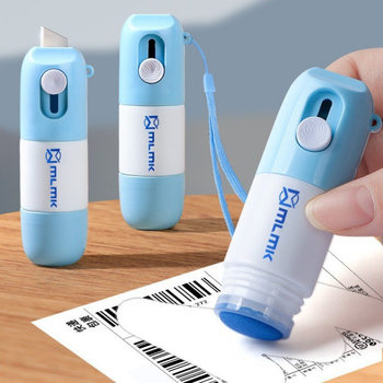Thermal Paper Correction Fluid Integrated Express Knife Express Smear Artifact Face Sheet Information Eliminator Anti-Leakage Cover