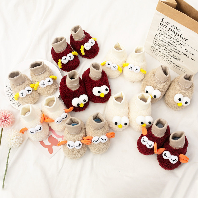 New Winter Thickened Cotton Shoes for Babies, Autumn and Winter Soft-Soled Plush Warm Foot Covers for Boys and Girls, Non-Slip Toddler Shoes