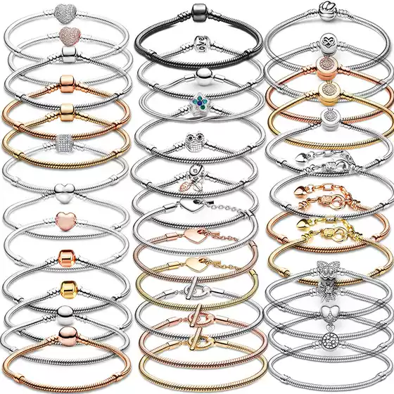 Pandora base chain ladies bracelet crown zircon cartoon snake bone bracelet DIY bracelet spot wholesale